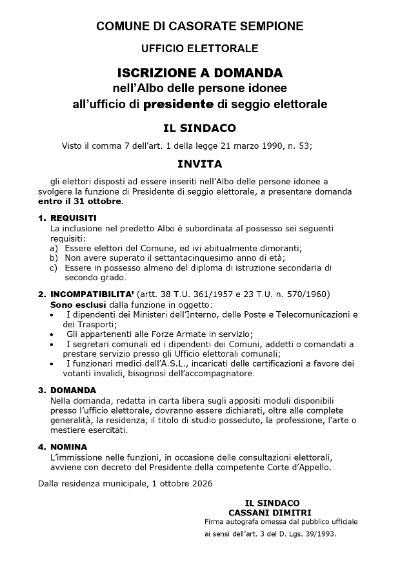 Manifesto Presidenti